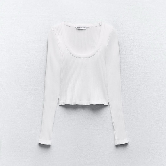 Zara Ribbed Stretchy Top - Picture 5 of 7